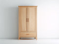 Kleiderschrank aus Holz 100x55x190 cm - Naturholz - 2 Türen und 1 Schublade - klassisches Design